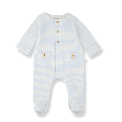 3 1+inthefamily - Tutina con piedi a righe 