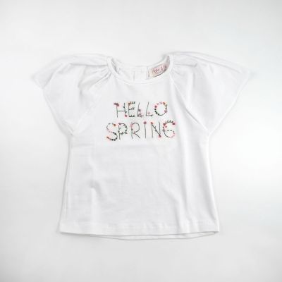 Malvi&Co - T-shirt jersey con ricamo a mano 