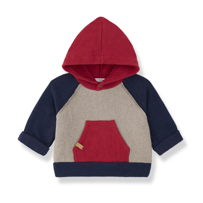 2 1+inthefamily - Maglia in morbido pile con cappuccio