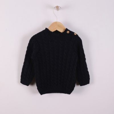 Wedoble - Maglione a maniche lunghe lavorato a maglia in cotone biologico
