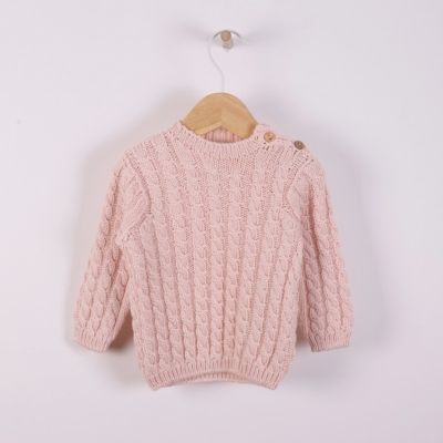 Wedoble - Maglione a maniche lunghe lavorato a maglia in cotone biologico