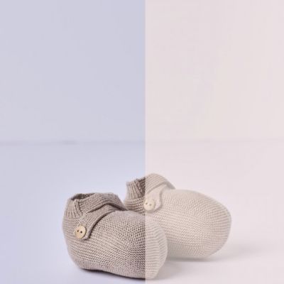 Wedoble - Babbucce lavorate a maglia in cotone biologico rosa
