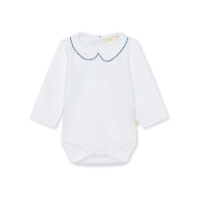 3 Baby Gi - Body collo tondo con smerlo