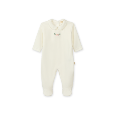 3 Baby Gi - Tutina ricamo avorio