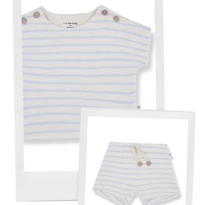 1+in the family - Completo spugna azzurro