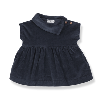 1 1+inthefamily - Abito in tela di velluto blue 