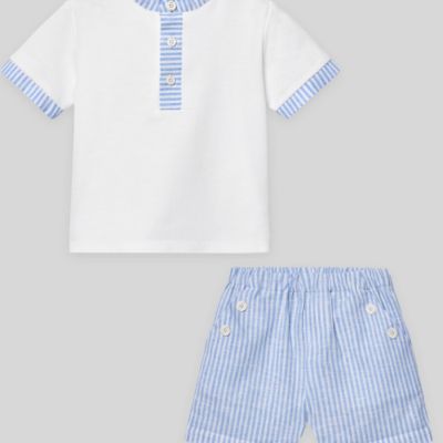 Paz Rodriguez - SET CAMICIA NEONATO IN MAGLIA + PANTALONCINI