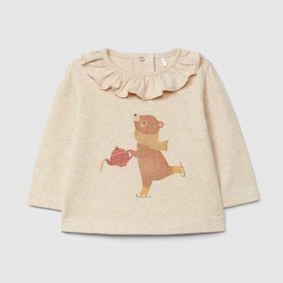 3 Laranjinha - Maglia maniche lunghe con stampa bimba 