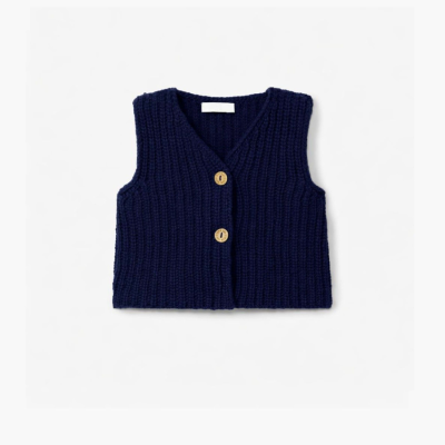 1 Wedoble - Gilet lavorato a maglia in lana merino