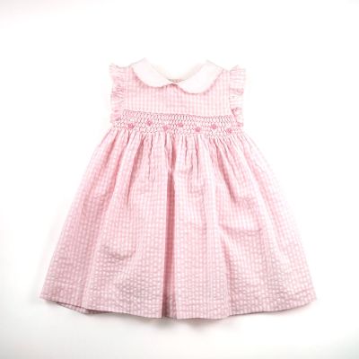 Malvi&Co - Abito quadretti goffrati con smock