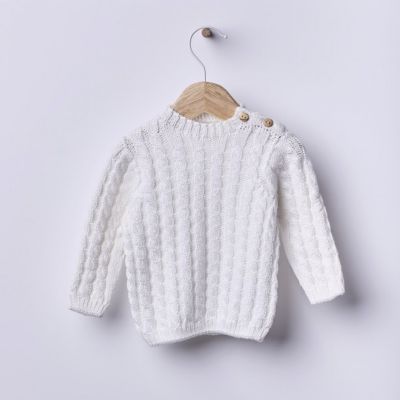 Wedoble - Maglione a maniche lunghe lavorato a maglia in cotone biologico