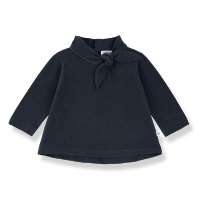 1 1+inthefamily - Maglia con nodo bimba blue